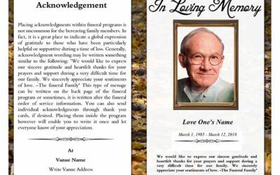 My Color Copies Blog Compassionate Funeral Program Printing Services