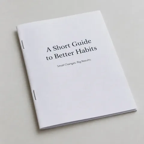 Booklet & Training Manual Printing Saddle-stitched booklet with two staples on the folded spine